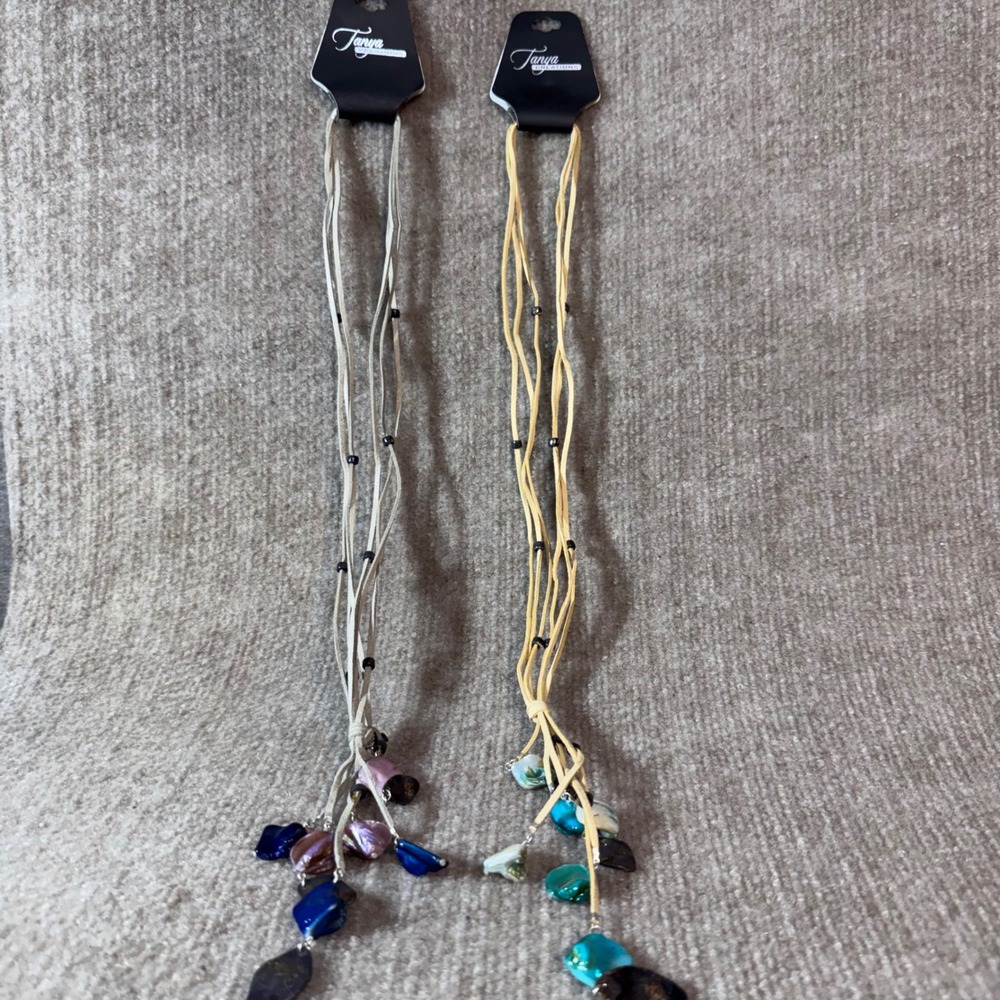 Tanya Creations Cord Necklace Set Women OS Shell Tassel Boho Coastal